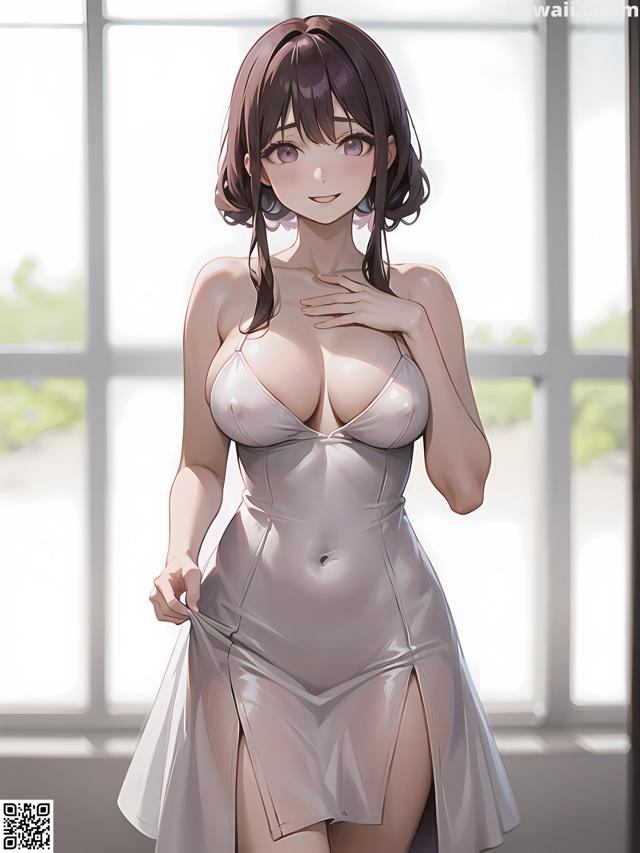 Hentai - 华彩繁花 Set 1 20230602 Part 21 No.545952 A woman in a white dress standing in front of a window.