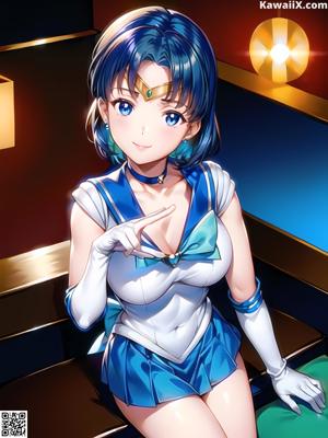 Anime girl in a sailor outfit posing for a picture.